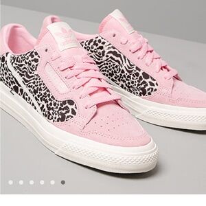 NIB! Adidas Continental Vulc Women's Shoes - Pink, White and Black 8